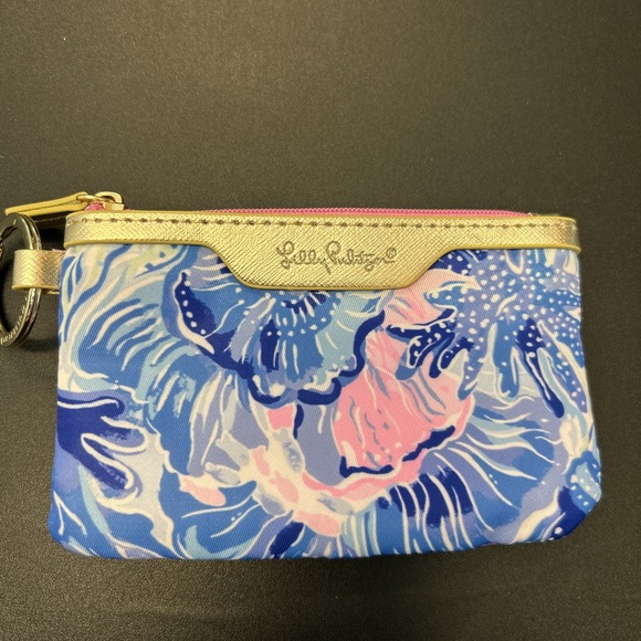 Lilly Pulitzer ID Case In‎ Shade Seekers NEW Key Ring New - Picture 1 of 3